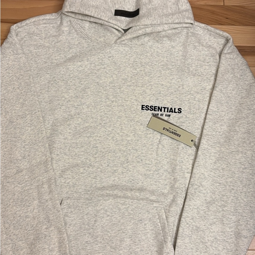 Essentials Light Gray Hoodie for Men